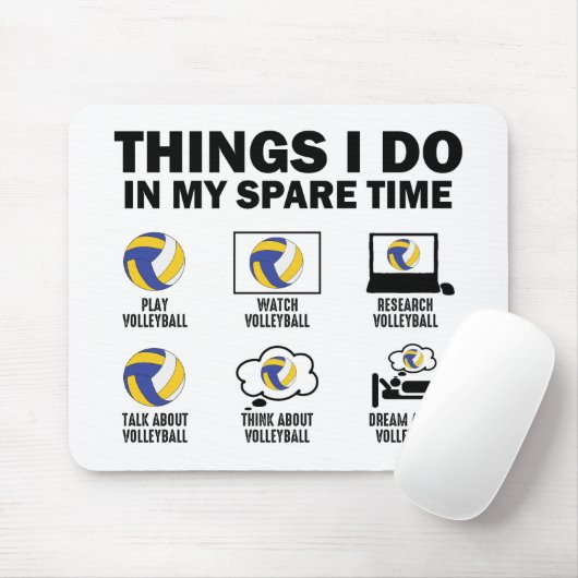 私の余暇バレーボールの仕事おもしろい マウスパッド (マウス)