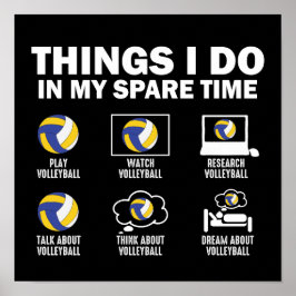私の余暇バレーボールの仕事 ポスター