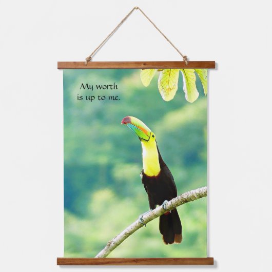 私の価値のある木材トップウォールタペストリー 吊り下げ型タペストリー (正面)