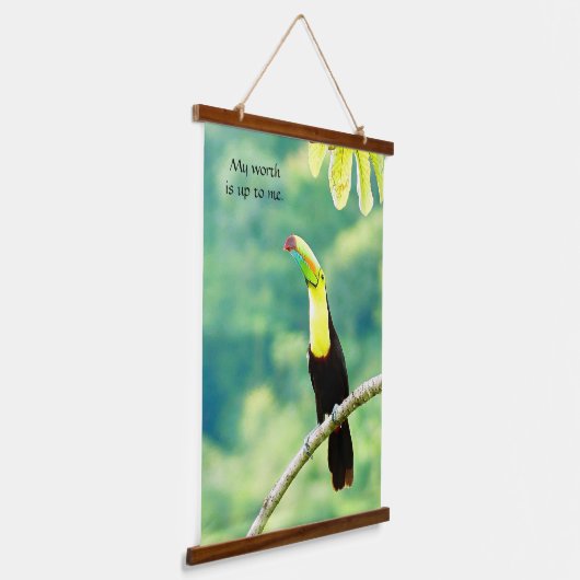 私の価値のある木材トップウォールタペストリー 吊り下げ型タペストリー (傾斜あり)