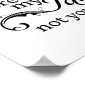 私の価格は予算ではなく私の才能に基づいている ポスター (角)