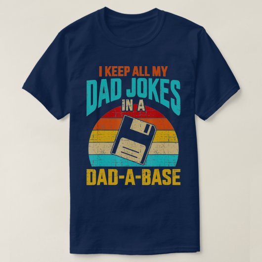 私の保すべてのパパがDadABaseのヴィンテージの怒りにジョーク Tシャツ (デザイン正面)
