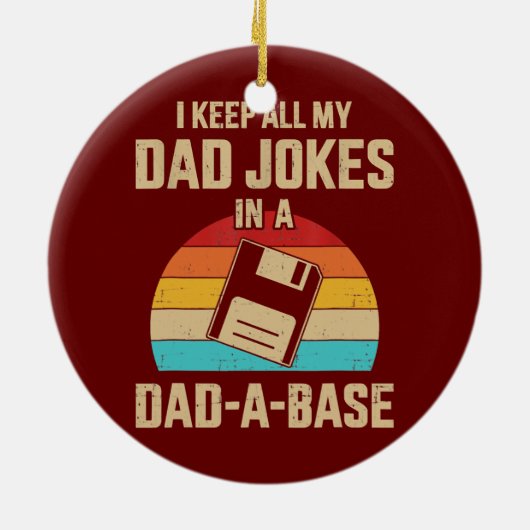 私の保すべてのパパはベースのヴィンテージをパパでジョーク セラミックオーナメント (裏面)
