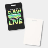 私の保バスはクリーン バッジ (正面＆裏面)