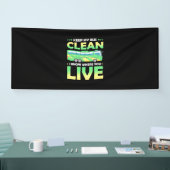 私の保バスはクリーン 横断幕 (トレードショー)