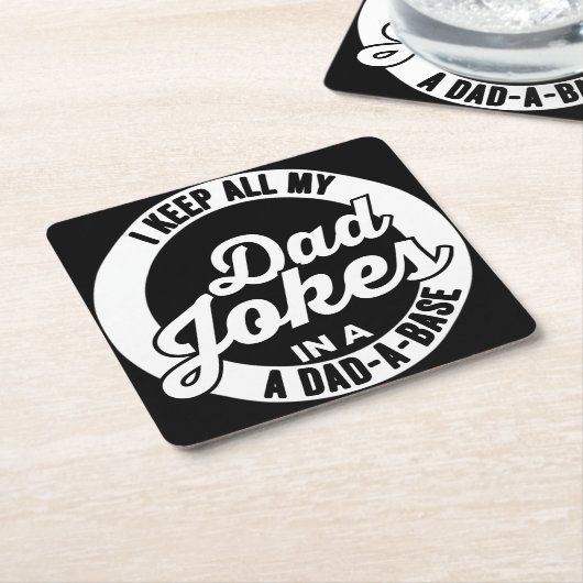 私の保パパは全てパパでジョーク基本パパジョーク スクエアペーパーコースター (アングル)