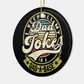 私の保パパは全てパパでジョーク基本パパジョーク セラミックオーナメント (左)