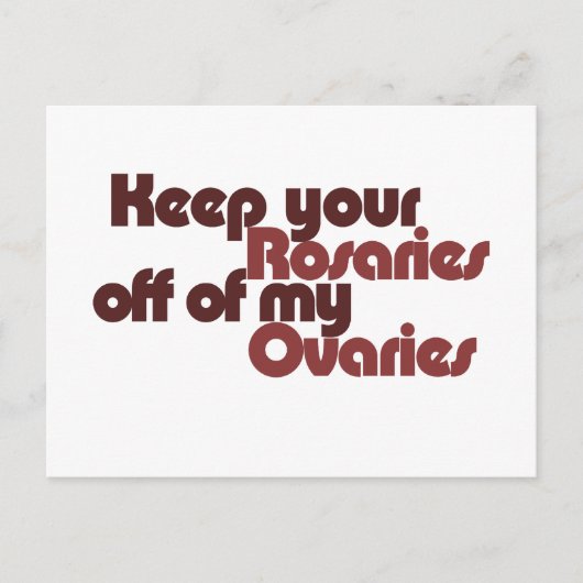 私の保卵巣から君のロザリー ポストカード (正面)