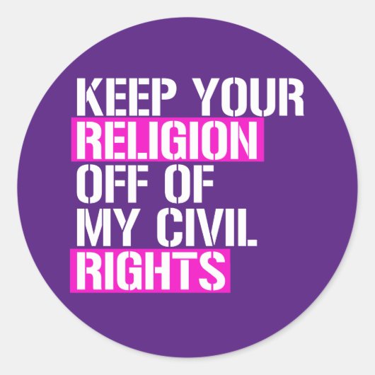 私の保民権からあなたの宗教 ラウンドシール (正面)