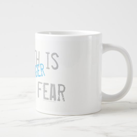 私の信仰は私の恐れより強い ジャンボコーヒーマグカップ (右)