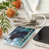 「私の信仰は私を強める」モチベーション肯定 キーホルダー (正面右)