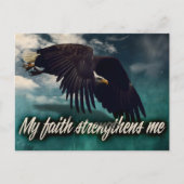 「私の信仰は私を強める」モチベーション肯定 ポストカード (正面)