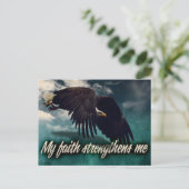 「私の信仰は私を強める」モチベーション肯定 ポストカード (スタンド正面)