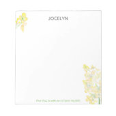 私の信仰を黄色いヒヤシンスパーソナライズされたにする ノートパッド (正面)