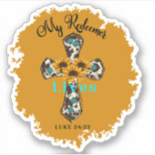 私の信者は宗教的なイースタークロスを住んでいる シール (正面)