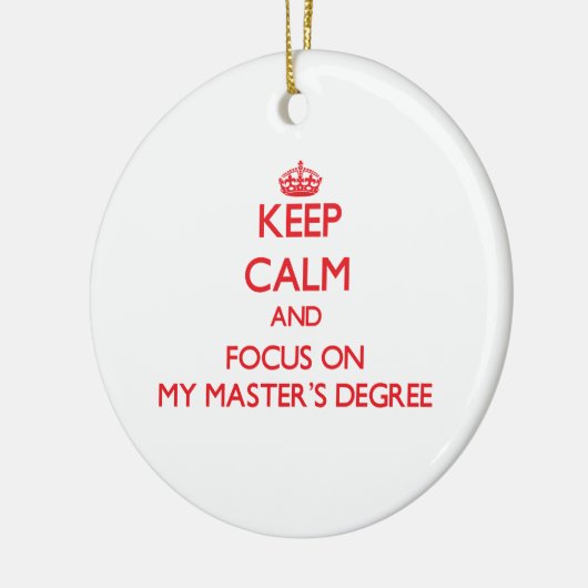 私の修士号の平静そして焦点を保って下さい セラミックオーナメント (左)