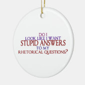 私の修辞疑問文への愚かな答えか。 セラミックオーナメント (左)