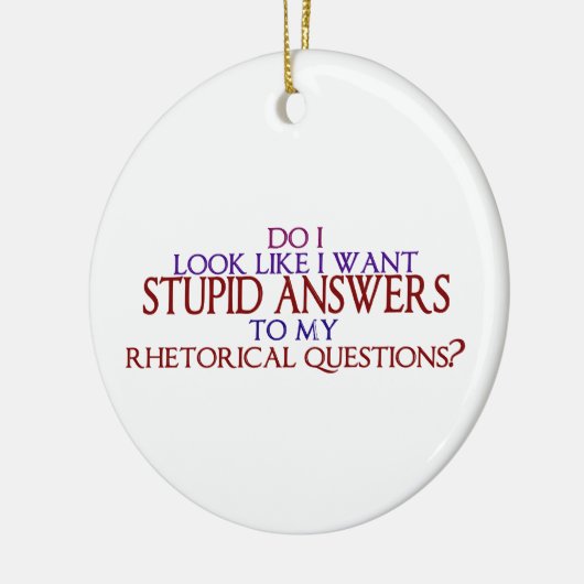 私の修辞疑問文への愚かな答えか。 セラミックオーナメント (左)