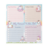 私の個人的なリストUnicornの色数々ののテーマ ノートパッド (正面)