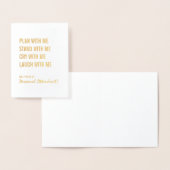 私の個人的な付き添い人計画を私のゴールドフォイルと 箔カード (ディスプレー)