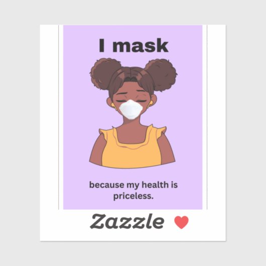 私の健康は貴重なビニールなのでマスクする シール (シート)