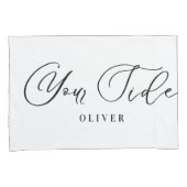 私の側のパーソナライズされた丸エレガント薬 枕カバー (正面右)