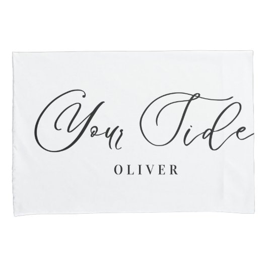 私の側のパーソナライズされた丸エレガント薬 枕カバー (正面右)