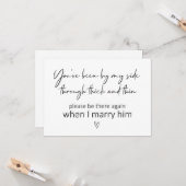 私の側の花嫁の提案のカードを折った カード (正面/裏面インサイチュ)