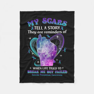 私の傷の自殺防止認識度 フリースブランケット