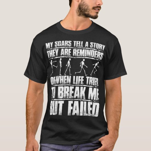 私の傷はによってメモ失敗しない物語を告げますではない。 Tシャツ (正面)