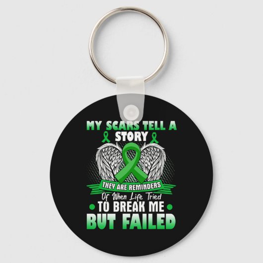 私の傷は物語を伝える – 腎臓病認識度 キーホルダー (正面)