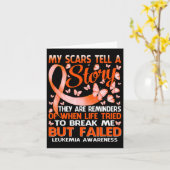 私の傷は物語を告げる白血病認識度蝶 カード (黄色い花)