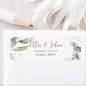 私の優しい住所 シールエレガント緑 ラベル (インサイチュ)