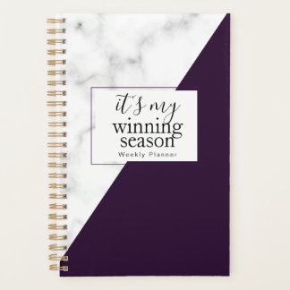 私の優勝シーズンのプランナー。 プランナー手帳