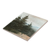 私の元の水彩画からの松の木のタイル タイル (側面)