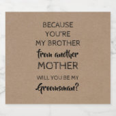 私の兄だから – Groomsman Proposal ビールラベル (シングルラベル)