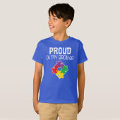 私の兄に対す誇りを持ったる自閉症の認識 Tシャツ (正面フル)
