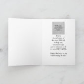 私の兄のおもしろい犬のユーモアにリラックス誕生日 カード (内部)