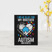 私の兄の自閉症意識の家族の妹のための青 カード (黄色い花)