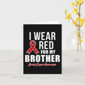 私の兄の衣服赤のための認識度2 カード (黄色い花)