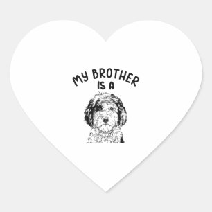 私の兄はシェパドードルおもしろいドードル犬 ハートシール