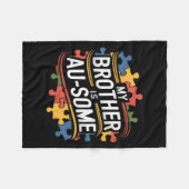 私の兄は愛らしい兄弟姉妹の自閉症アワーン フリースブランケット (正面(横))