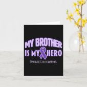 私の兄は私のヒーローである – 膵臓がんアワレ カード (黄色い花)