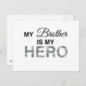 私の兄は私のヒーローのデジタルカモフラージュ ポストカード (正面/裏面)