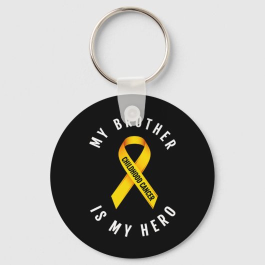 私の兄は私のヒーロー小児がん認識度T キーホルダー (正面)