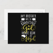 私の兄は驚くべき神だったので、彼は天使になった ポストカード (正面/裏面)