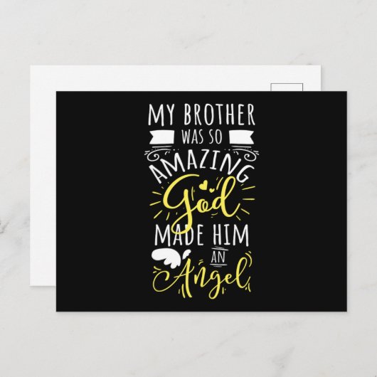私の兄は驚くべき神だったので、彼は天使になった ポストカード (正面/裏面)