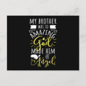 私の兄は驚くべき神だったので、彼は天使になった ポストカード (正面)