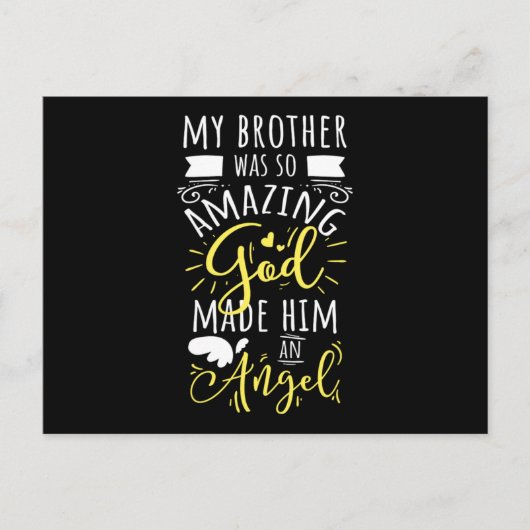 私の兄は驚くべき神だったので、彼は天使になった ポストカード (正面)