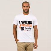 私の兄弟のための白血病Iの衣服のオレンジ Tシャツ (正面フル)